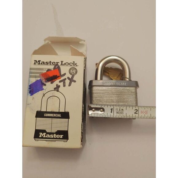 Master Lock 5KA LAMINATED PADLOCK 2" Wide Laminated Steel Pin Tumbler Padlock - Picture 2 of 5